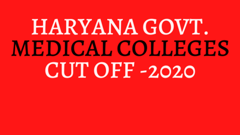 haryana mbbs cut off 2020