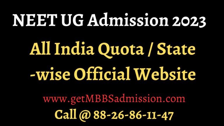 NEET UG State wise counselling 2024