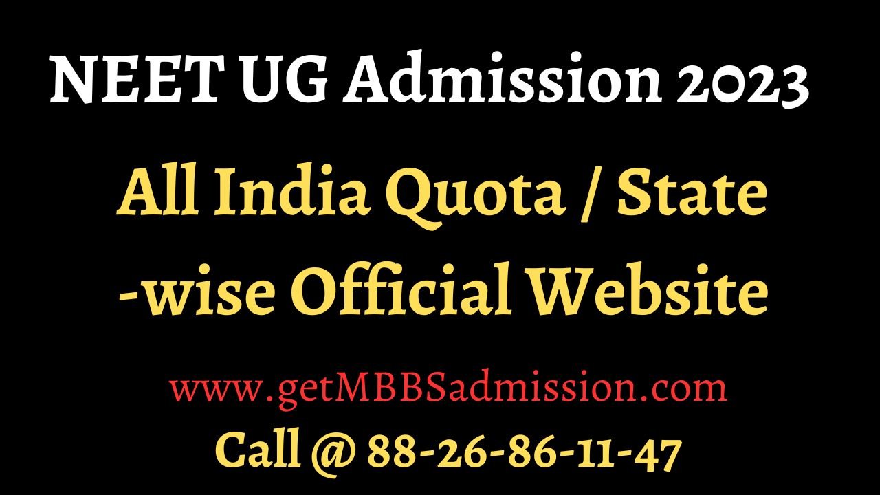 NEET UG State wise counselling 2024 Get Admission