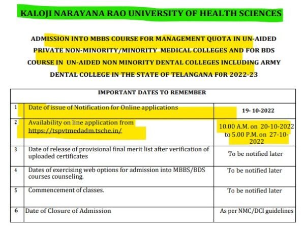 Telangana MBBS BDS Admission Counselling 2024 - Get Admission