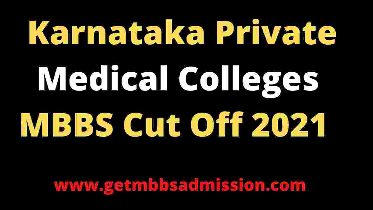 Karnataka MBBS cut off 2021