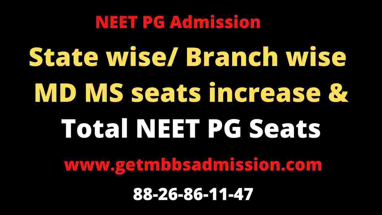 NEET PG medical seat increase matrix 2021