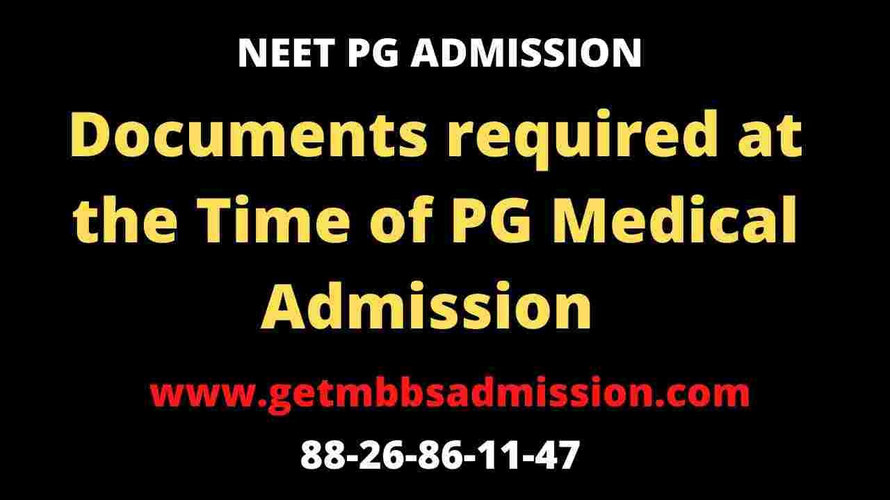 Documents required NEET PG admission Get Admission