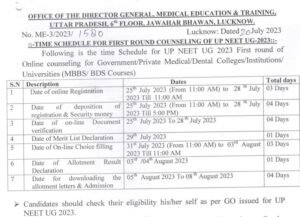 Uttar Pradesh MBBS BDS Admission 2024 Get Admission