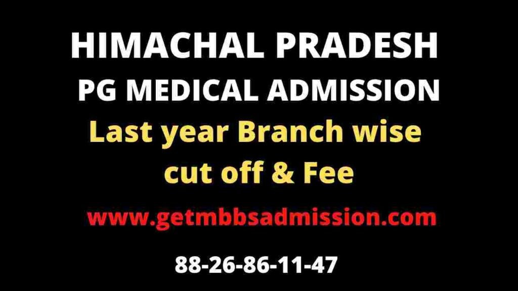 Himachal Pradesh PG medical Admission counselling 2024