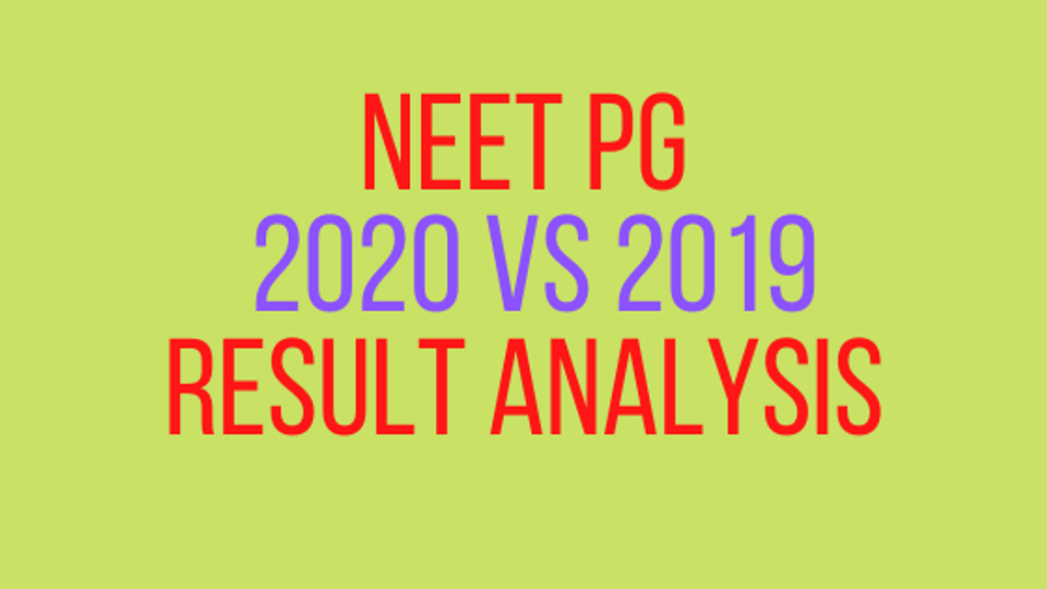 NEET PG 2020 VS 2019 Result Analysis