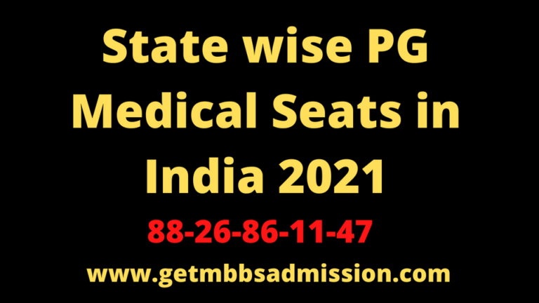 state wise PG medical seats in India 2021 updated