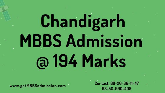 Chandigarh MBBS admission 2021