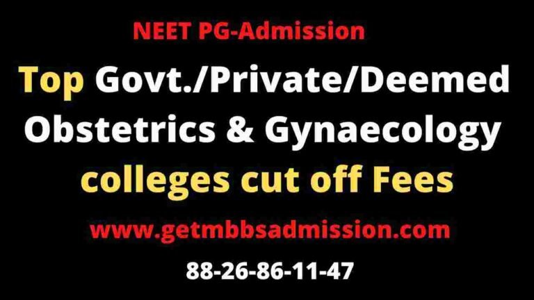 Top Government private deemed OBGY colleges cut off Fees