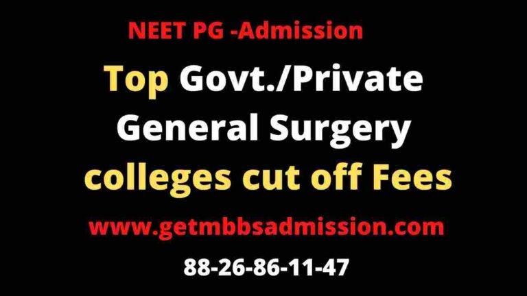 Top govt General Surgery colleges in India