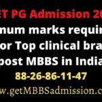 Minimum marks required in neet for Top clinical branches