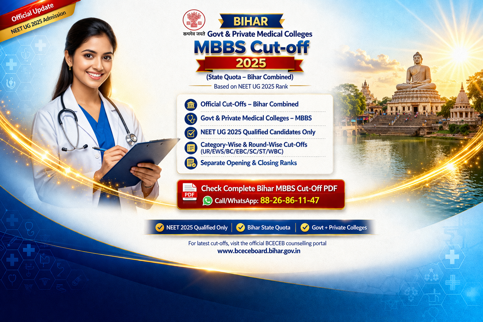 ihar Medical Colleges MBBS BDS cut off 2025