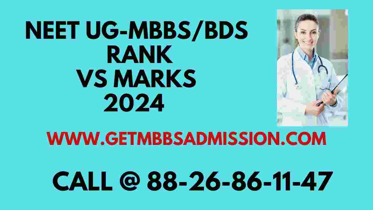NEET UG Rank Vs Marks 2024