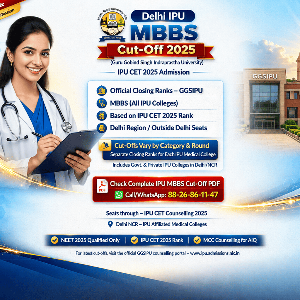 Delhi IPU MBBS cut off 2025