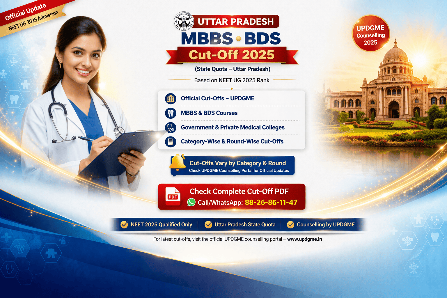 Uttar Pradesh MBBS BDS Cut off 2025