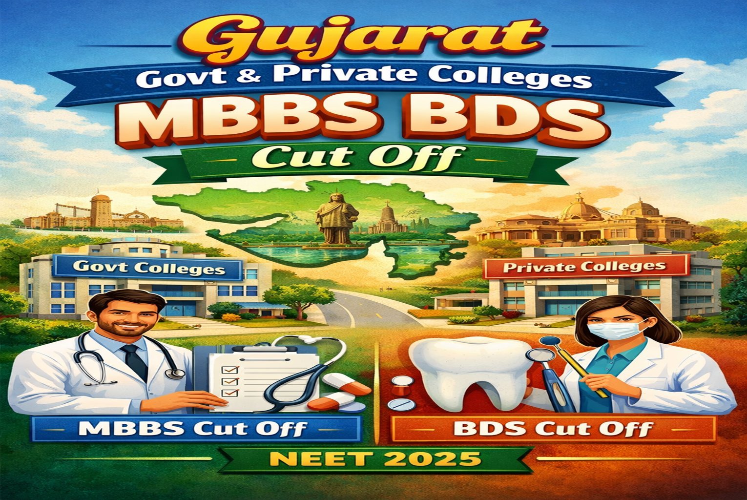 GUJARAT MBBS BDS cut off