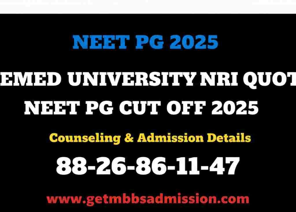 Deemed University NRI Quota NEET PG cut off 2025