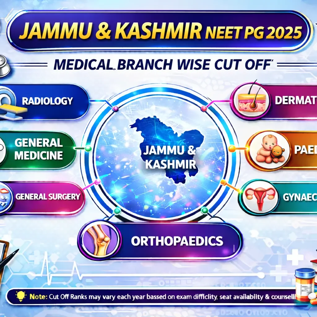 Jammu and Kashmir PG medical Branch wise Cut Off 2025