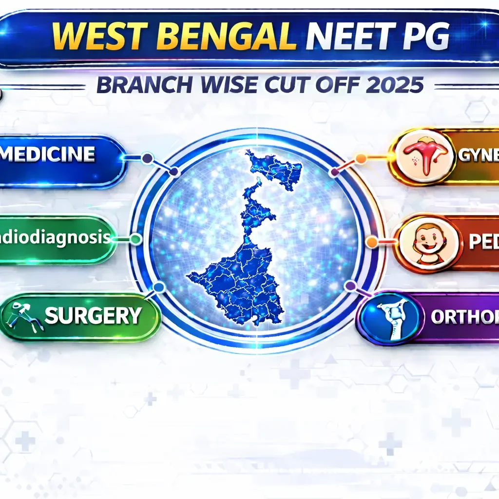 West Bengal PG Medical Branch wise Cut Off 2025