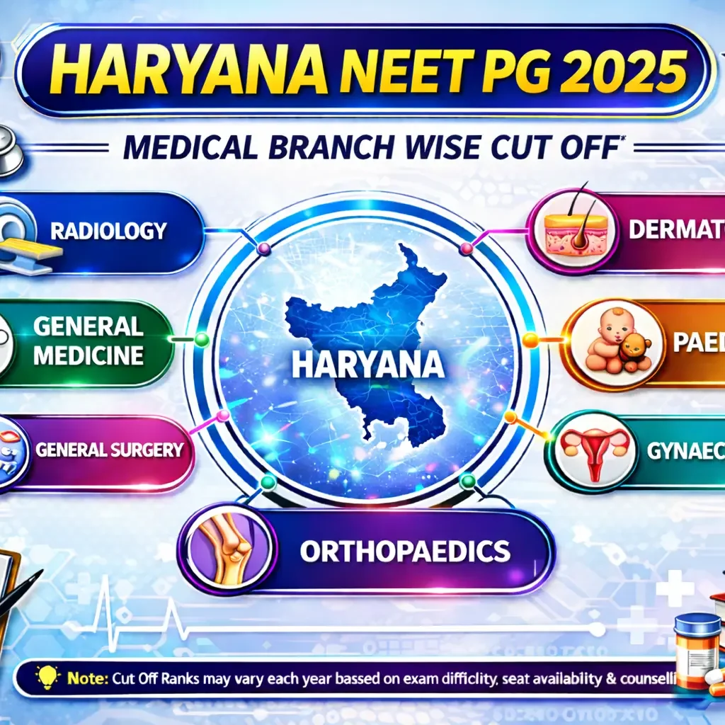 Haryana PG Medical Branch wise Cut Off 2025
