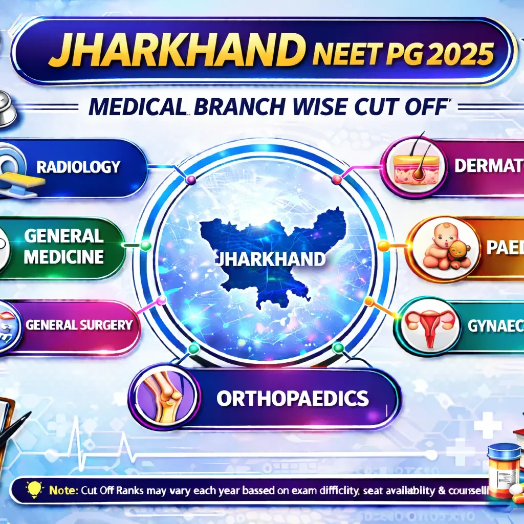 Jharkhand PG Medical Branch wise Cut Off 2025