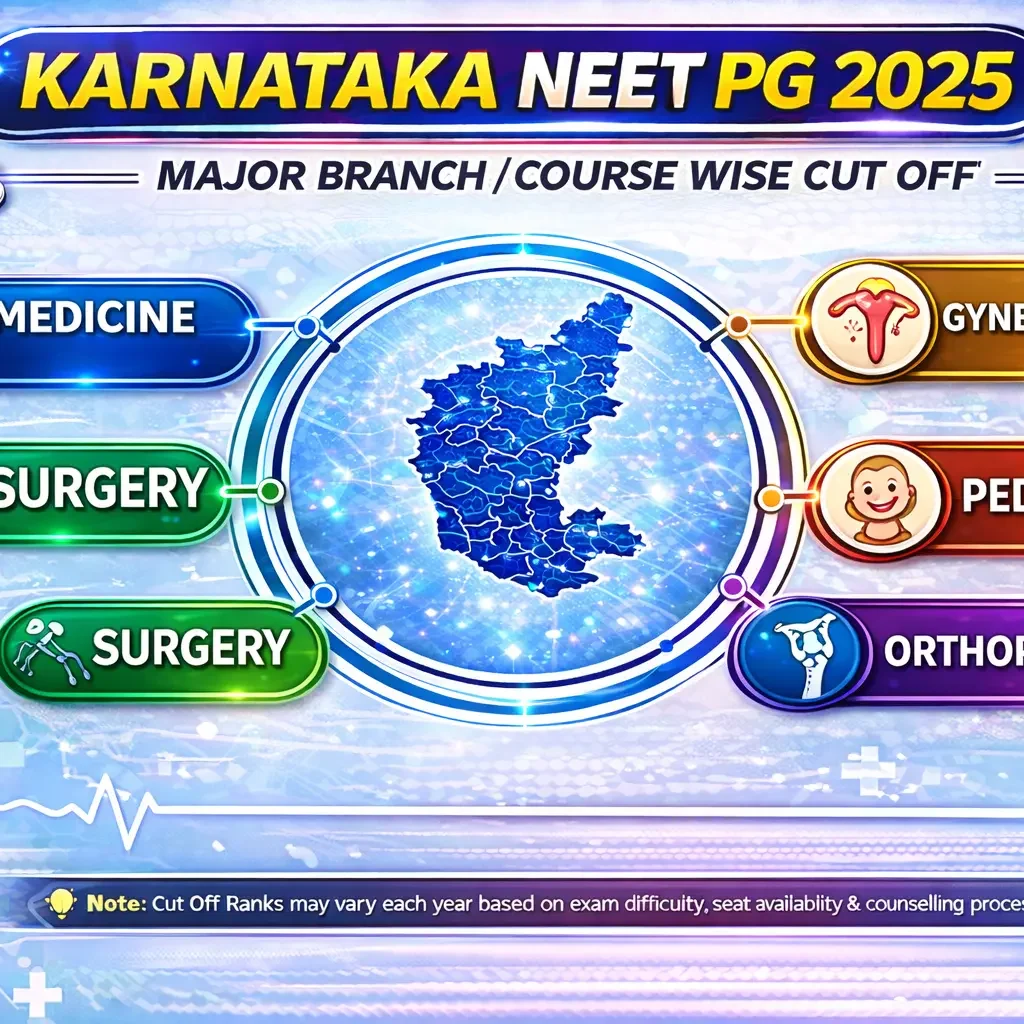 Karnataka PG Medical Branch wise Cut Off 2025