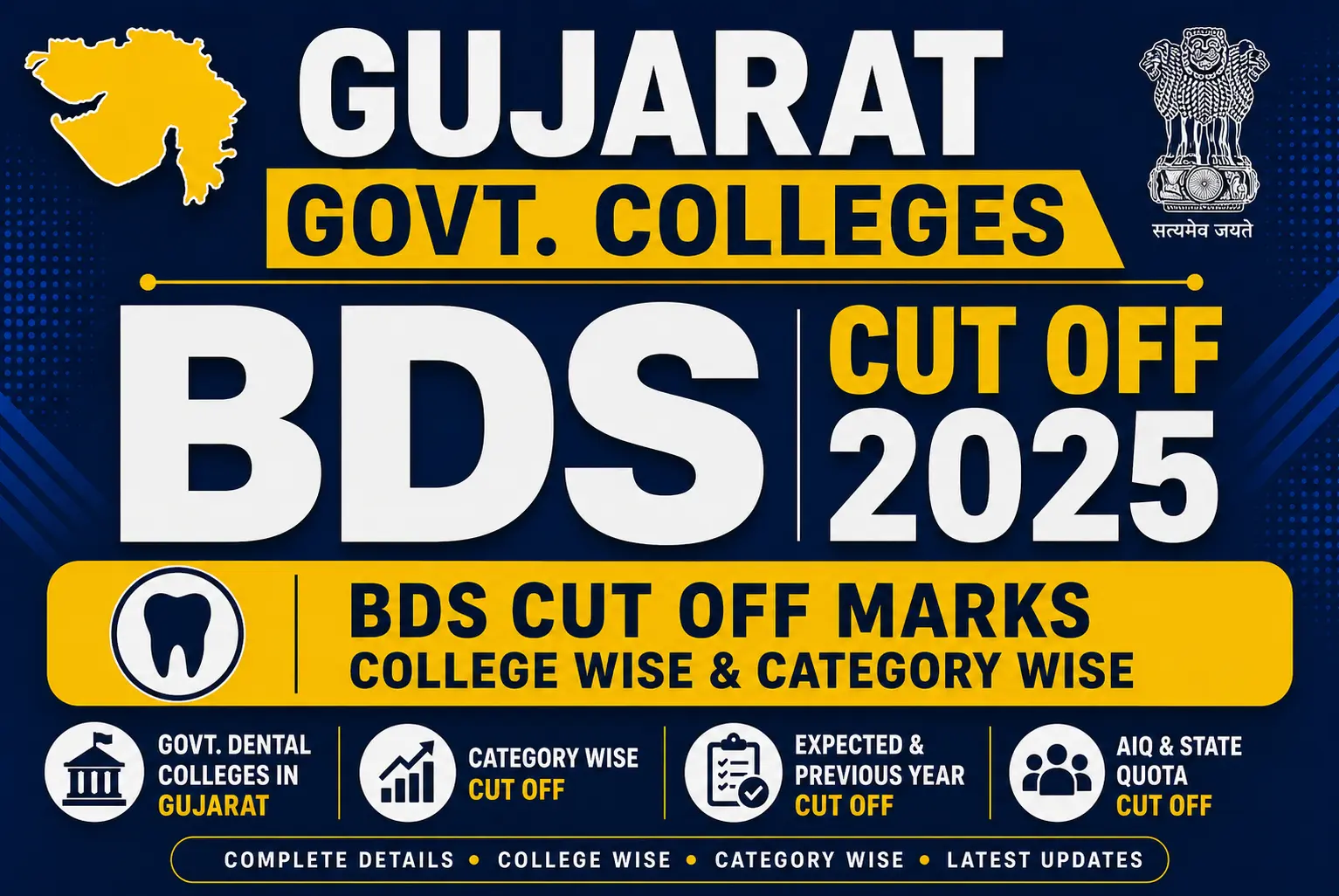 Gujarat Govt. Colleges BDS Cut Off 2025