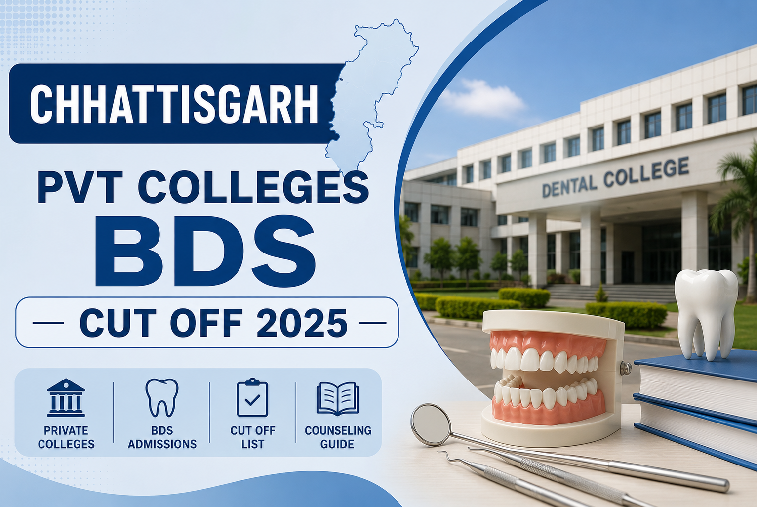Chhattisgarh Pvt Colleges BDS Cut Off 2025
