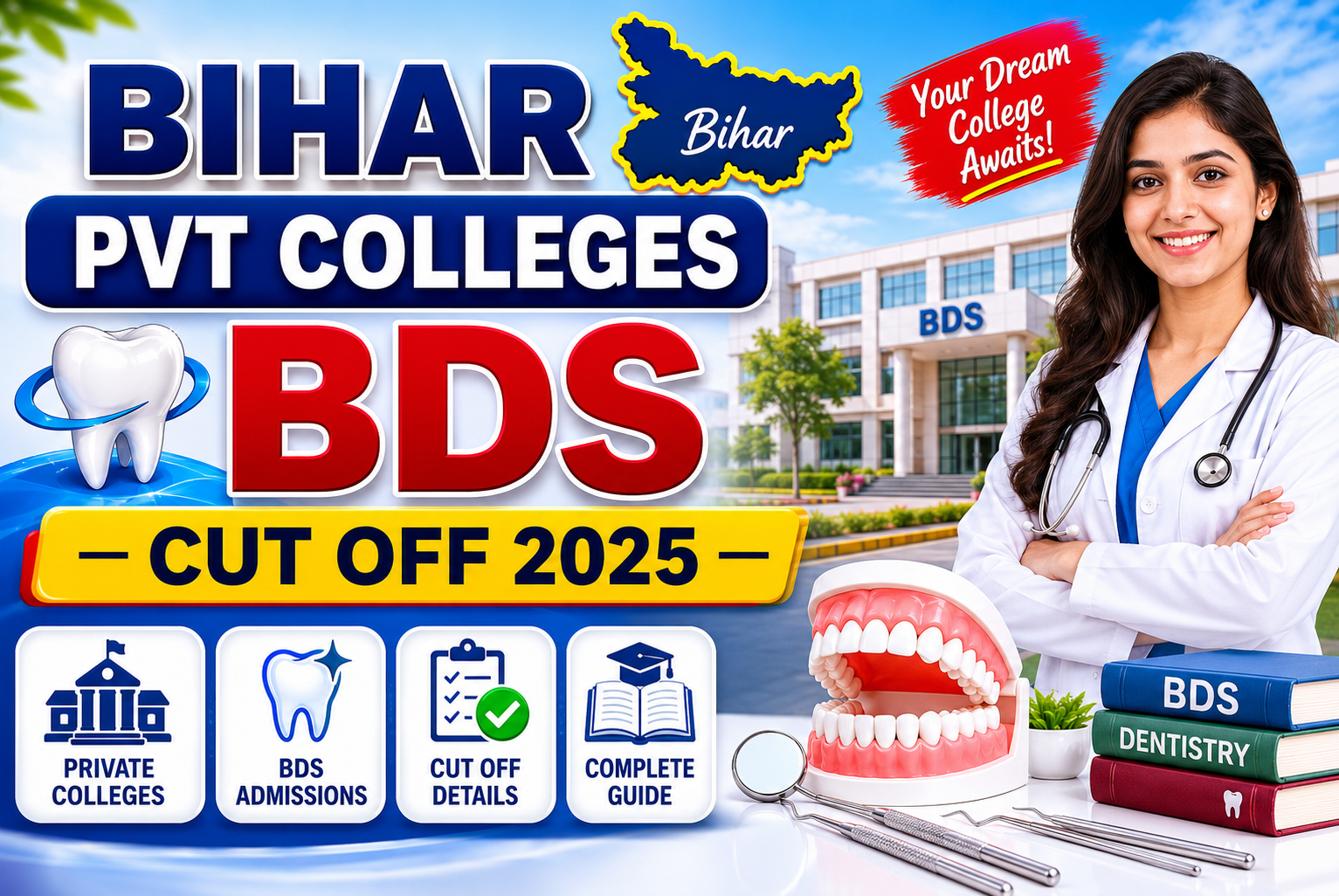 Bihar Pvt Colleges BDS Cut Off 2025