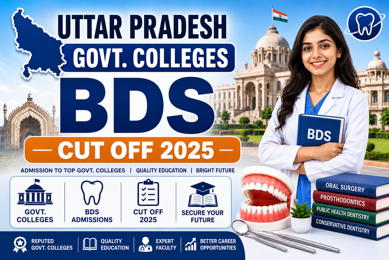 Uttar Pradesh Govt. Colleges BDS Cut Off 2025