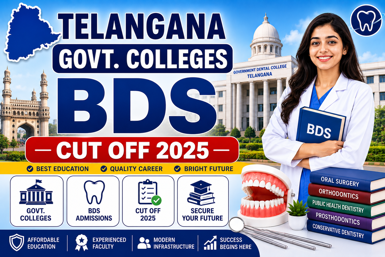Telangana Govt. Colleges BDS Cut Off 2025