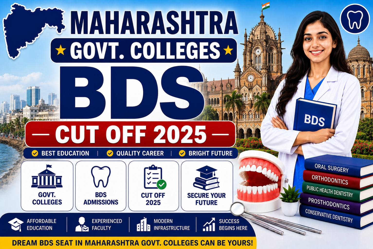 Maharashtra Govt. Colleges BDS Cut Off 2025